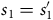 s 1 equals s prime 1