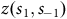 z left parenthesis s 1 comma s Subscript negative 1 Baseline right parenthesis