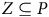 upper Z subset of or equal to upper P