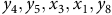 y 4 comma y 5 comma x 3 comma x 1 comma y 8
