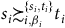 s Subscript i Baseline succeeds or equivalent to Subscript i comma beta Sub Subscript i Subscript Superscript StartSet s Super Subscript i Superscript comma t Super Subscript i Superscript EndSet Baseline t Subscript i