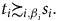 t Subscript i Baseline succeeds or equivalent to Subscript i comma beta Sub Subscript i Subscript Baseline s Subscript i Baseline period