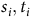 s Subscript i Baseline comma t Subscript i Baseline