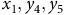 x 1 comma y 4 comma y 5