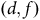 left parenthesis d comma f right parenthesis