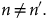 n not equals n Superscript prime Baseline period