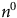 n Superscript 0