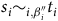 s Subscript i Baseline tilde Subscript i comma beta Sub Subscript i Sub Superscript double prime Subscript Baseline t Subscript i