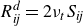 upper R Subscript italic ij Superscript d Baseline equals 2 nu Subscript t Baseline upper S Subscript italic ij