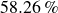 58.26 percent sign