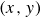 left parenthesis x comma y right parenthesis
