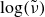 log left parenthesis nu overtilde right parenthesis