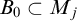 upper B 0 subset of upper M Subscript j