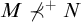 upper M does not precede Superscript plus Baseline upper N
