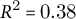 upper R squared equals 0.38