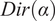 upper D i r left parenthesis alpha right parenthesis
