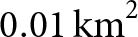 0.01 km 2
