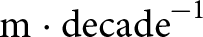 m dot decade minus 1