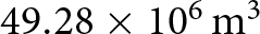49.28 times 106 m 3
