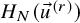 upper H Subscript upper N Baseline left parenthesis ModifyingAbove u With right arrow Superscript left parenthesis r right parenthesis Baseline right parenthesis