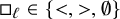 white medium square Subscript script l Baseline element of StartSet less than comma greater than comma normal empty set EndSet