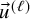 ModifyingAbove u With right arrow Superscript left parenthesis script l right parenthesis