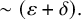 tilde left parenthesis epsilon plus delta right parenthesis period