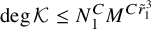 degree script upper K less than or equals upper N 1 Superscript upper C Baseline upper M Superscript upper C r overtilde Super Subscript 1 Super Superscript 3