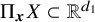 normal upper Pi Subscript bold italic x Baseline upper X subset of double struck upper R Superscript d 1