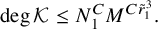 degree script upper K less than or equals upper N 1 Superscript upper C Baseline upper M Superscript upper C r overtilde Super Subscript 1 Super Superscript 3 Superscript Baseline period