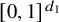 left bracket 0 comma 1 right bracket Superscript d 1