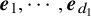 bold italic e 1 comma midline horizontal ellipsis comma bold italic e Subscript d 1 Baseline