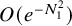 upper O left parenthesis e Superscript minus upper N 1 squared Baseline right parenthesis