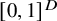 left bracket 0 comma 1 right bracket Superscript upper D