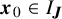 bold italic x 0 element of upper I Subscript bold italic upper J