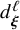 d Subscript bold italic xi Superscript script l