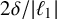 2 delta divided by StartAbsoluteValue script l 1 EndAbsoluteValue