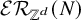 script upper E upper R Subscript double struck upper Z Sub Superscript d Baseline left parenthesis upper N right parenthesis