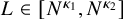 upper L element of left bracket upper N Superscript kappa 1 Baseline comma upper N Superscript kappa 2 Baseline right bracket