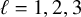 script l equals 1 comma 2 comma 3