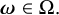 bold italic omega element of normal upper Omega period