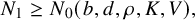 upper N 1 greater than or equals upper N 0 left parenthesis b comma d comma rho comma upper K comma upper V right parenthesis comma