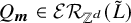 upper Q Subscript bold italic m Baseline element of script upper E upper R Subscript double struck upper Z Sub Superscript d Baseline left parenthesis upper L overtilde right parenthesis