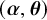 left parenthesis bold italic alpha comma bold italic theta right parenthesis