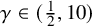gamma element of left parenthesis one half comma 10 right parenthesis