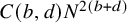 upper C left parenthesis b comma d right parenthesis upper N Superscript 2 left parenthesis b plus d right parenthesis