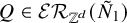 upper Q element of script upper E upper R Subscript double struck upper Z Sub Superscript d Baseline left parenthesis upper N overtilde Subscript 1 Baseline right parenthesis