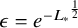 epsilon equals e Superscript minus upper L Super Subscript asterisk Superscript Super Superscript one half