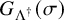 upper G Subscript normal upper Lamda Sub Superscript dagger Baseline left parenthesis sigma right parenthesis