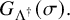 upper G Subscript normal upper Lamda Sub Superscript dagger Subscript Baseline left parenthesis sigma right parenthesis period